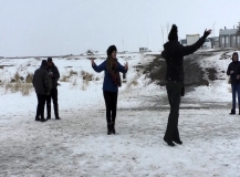 Kars’ta buz üstünde Kafkas dansı
