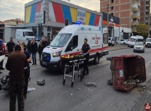 Motosikletlerin çarpıştığı kazada 1 sürücü yaralandı